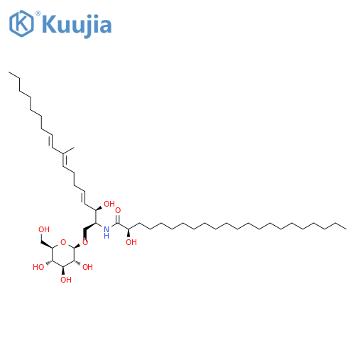 (2R)-2-Hydroxy-N-[(2S,3R,4E,8E,10E)-3-hydroxy-9-methyl-1-[(2R,3R,4S,5S,6R)-3,4,5-trihydroxy-6-(hydroxymethyl)oxan-2-yl]oxyoctadeca-4,8,10-trien-2-yl]docosanamide structure