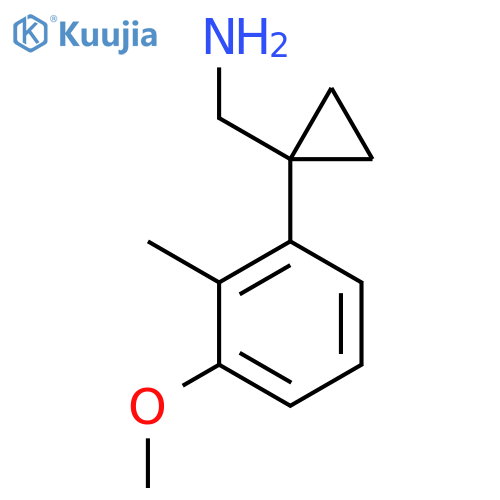 1-(3-methoxy-2-methylphenyl)cyclopropylmethanamine structure