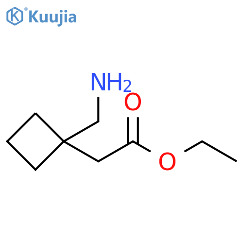 Cyclobutaneacetic acid, 1-(aminomethyl)-, ethyl ester structure