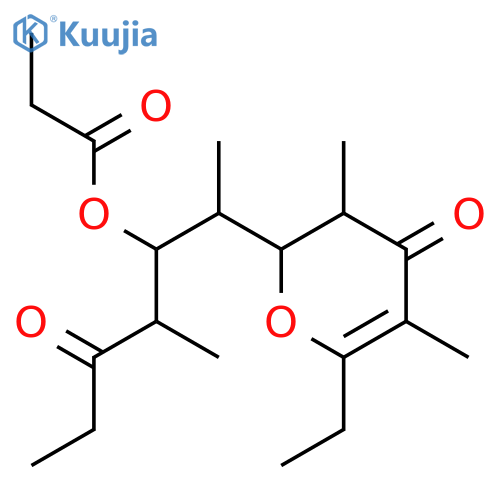 4H-Pyran-4-one,2-[(1R,2S,3R)-1,3-dimethyl-4-oxo-2-(1-oxopropoxy)hexyl]-6-ethyl-2,3-dihydro-3,5-dimethyl-,(2R,3R)- structure