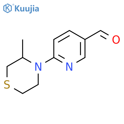6-(3-Methylthiomorpholin-4-yl)pyridine-3-carbaldehyde structure