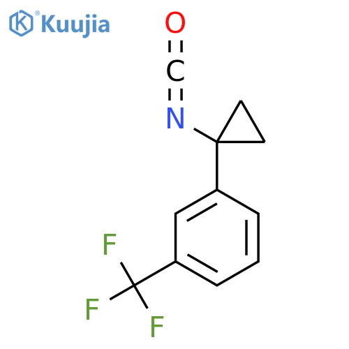 1-(1-isocyanatocyclopropyl)-3-(trifluoromethyl)benzene structure