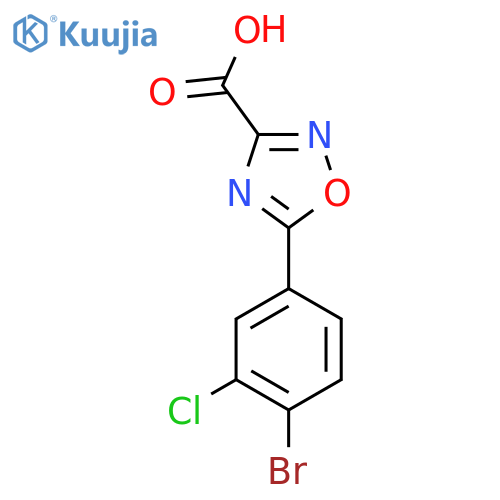 5-(4-bromo-3-chlorophenyl)-1,2,4-oxadiazole-3-carboxylic acid structure