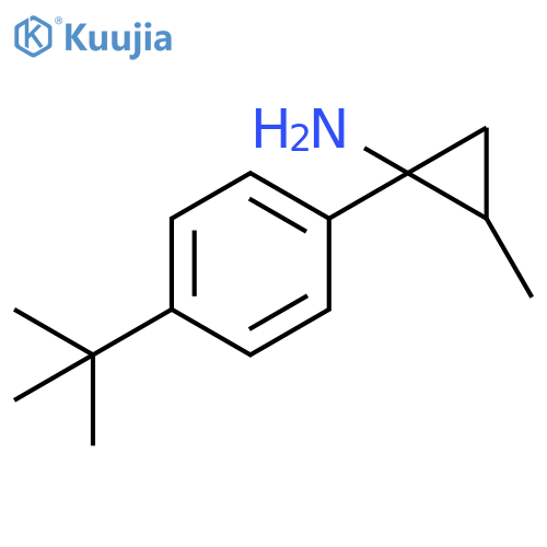 1-(4-tert-butylphenyl)-2-methylcyclopropan-1-amine structure