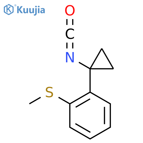 1-(1-isocyanatocyclopropyl)-2-(methylsulfanyl)benzene structure