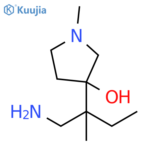 3-Pyrrolidinol, 3-[1-(aminomethyl)-1-methylpropyl]-1-methyl- structure
