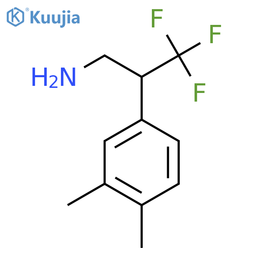 2-(3,4-dimethylphenyl)-3,3,3-trifluoropropan-1-amine structure