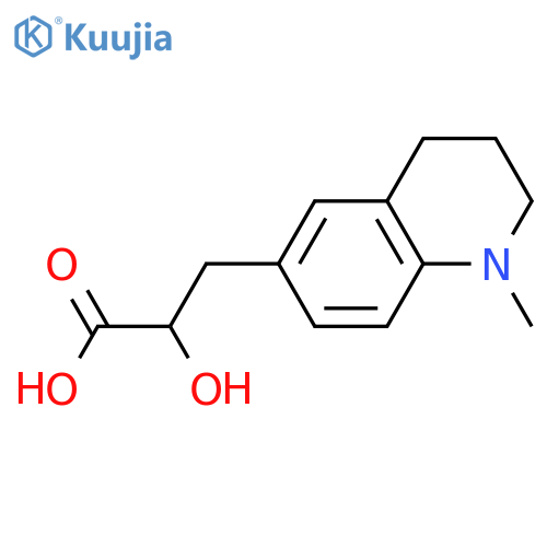 2-hydroxy-3-(1-methyl-1,2,3,4-tetrahydroquinolin-6-yl)propanoic acid structure