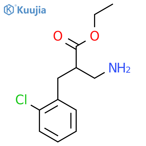 ethyl 3-amino-2-(2-chlorophenyl)methylpropanoate structure