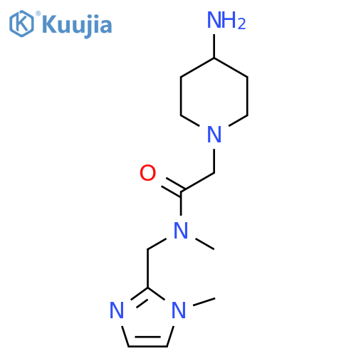 2-(4-aminopiperidin-1-yl)-N-methyl-N-(1-methyl-1H-imidazol-2-yl)methylacetamide structure