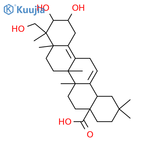 25-Noroleana-9,12-dien-28-oicacid, 2,3,23-trihydroxy-5-methyl-, (2b,3b,4a,5b)- (9CI) structure