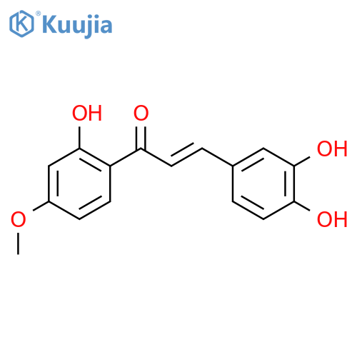 2-Propen-1-one,3-(3,4-dihydroxyphenyl)-1-(2-hydroxy-4-methoxyphenyl)-, (2E)- structure