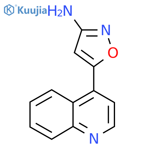 5-(quinolin-4-yl)-1,2-oxazol-3-amine structure