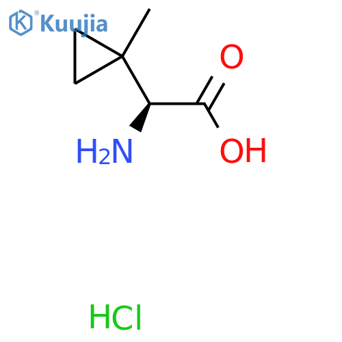(2S)-2-Amino-2-(1-methylcyclopropyl)acetic acid hydrochloride structure