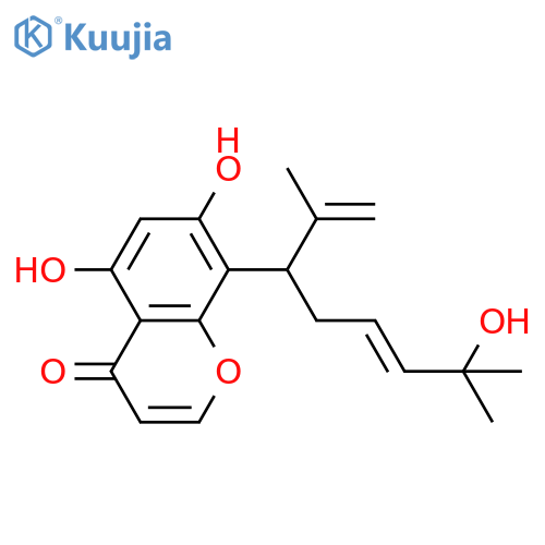 4H-1-Benzopyran-4-one,5,7-dihydroxy-8-[5-hydroxy-5-methyl-2-(1-methylethenyl)-3-hexenyl]- (9CI) structure