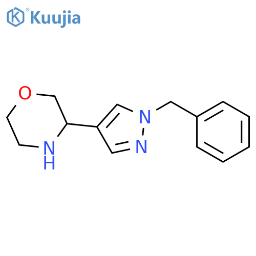 3-(1-benzyl-1H-pyrazol-4-yl)morpholine structure