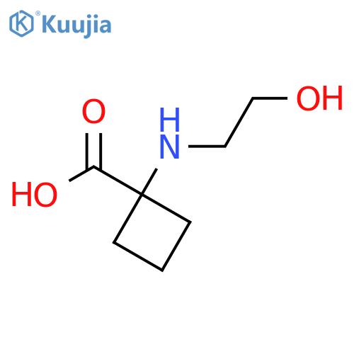 1-(2-hydroxyethyl)aminocyclobutane-1-carboxylic acid structure