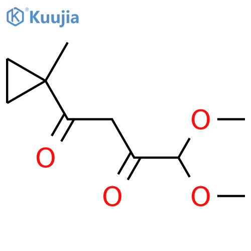 4,4-dimethoxy-1-(1-methylcyclopropyl)butane-1,3-dione structure