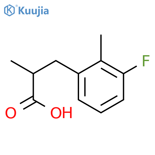 3-(3-fluoro-2-methylphenyl)-2-methylpropanoic acid structure