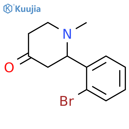 2-(2-bromophenyl)-1-methylpiperidin-4-one structure