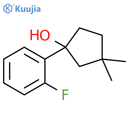 1-(2-fluorophenyl)-3,3-dimethylcyclopentan-1-ol structure