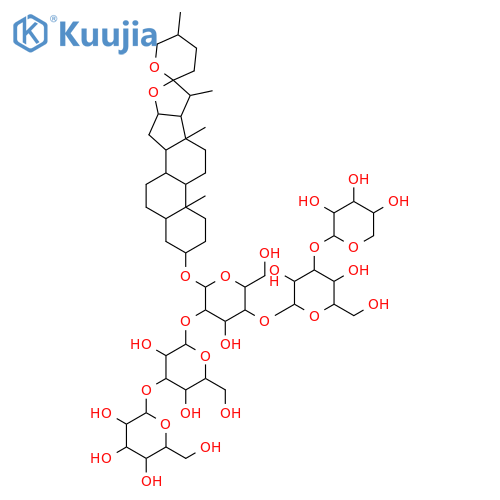 b-D-Galactopyranoside, (3b,5a,25R)-spirostan-3-yl O-b-D-glucopyranosyl-(1&reg;3)-O-b-D-glucopyranosyl-(1&reg;2)-O-[O-b-D-xylopyranosyl-(1&reg;3)-b-D-glucopyranosyl-(1&reg;4)]- (9CI) structure