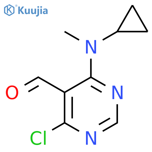 4-Chloro-6-[cyclopropyl(methyl)amino]pyrimidine-5-carbaldehyde structure