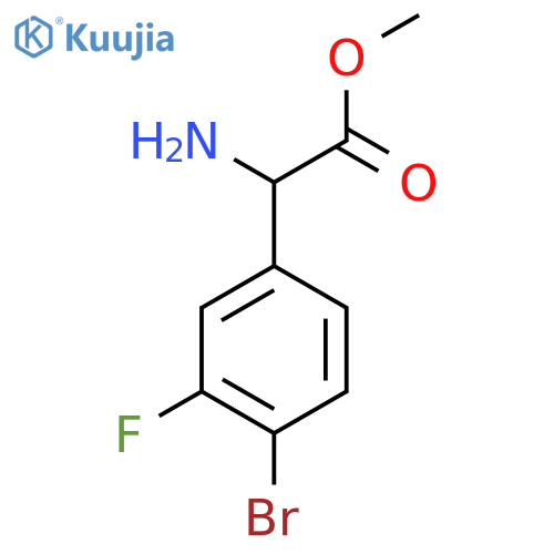methyl 2-amino-2-(4-bromo-3-fluorophenyl)acetate structure