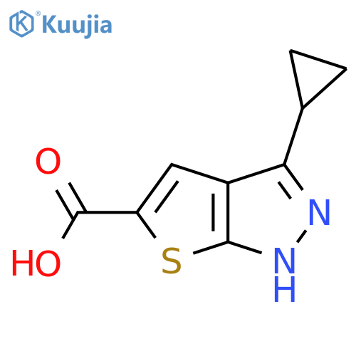 3-cyclopropyl-1H-thieno2,3-cpyrazole-5-carboxylic acid structure