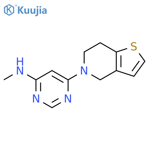 6-(6,7-dihydrothieno[3,2-c]pyridin-5(4H)-yl)-N-methylpyrimidin-4-amine structure