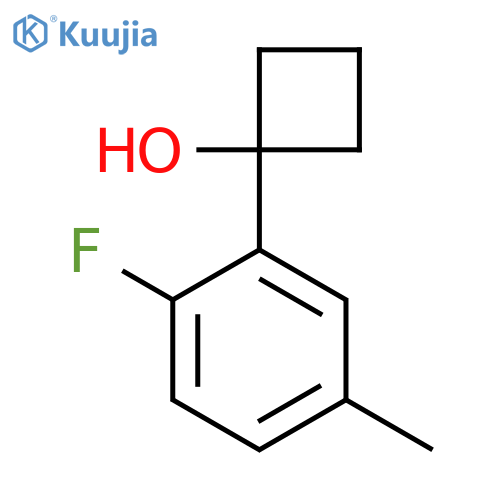 1-(2-Fluoro-5-methylphenyl)cyclobutanol structure