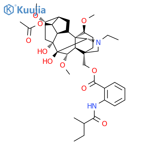 Aconitane-7,8,14-triol, 20-ethyl-1,6,16-trimethoxy-4-[[[2-[(2-methyl-1-oxobutyl)amino]benzoyl]oxy]methyl]-, 14-acetate, (1α,6β,14α,16β)- structure