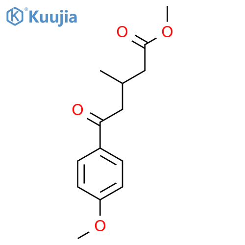 Methyl 5-(4-methoxyphenyl)-3-methyl-5-oxovalerate structure