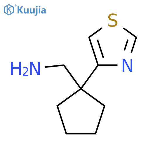 1-(1,3-thiazol-4-yl)cyclopentylmethanamine structure