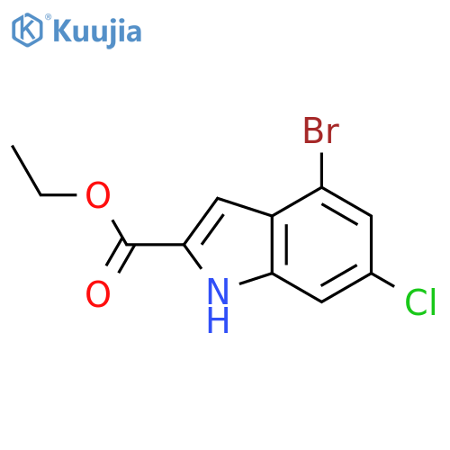 1H-Indole-2-carboxylic acid, 4-bromo-6-chloro-, ethyl ester structure