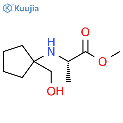 methyl 2-{1-(hydroxymethyl)cyclopentylamino}propanoate structure