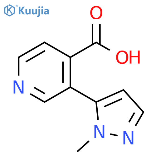 3-(1-methyl-1H-pyrazol-5-yl)pyridine-4-carboxylic acid structure