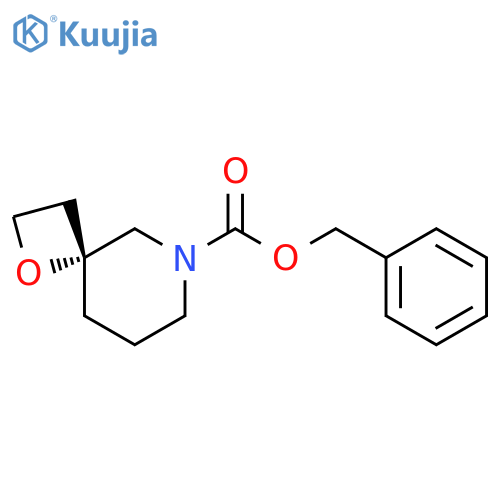 1-Oxa-6-azaspiro[3.5]nonane-6-carboxylic acid, phenylmethyl ester, (4R)- structure