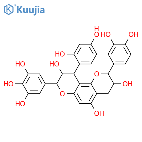 10-(2,4-Dihydroxyphenyl)-2,8-bis(3,4-dihydroxyphenyl)-3,4,9,10-tetrahydro-2H,8H-benzo[1,2-b:3,4-b']dipyran-3,5,9-triol; (2R,3S,8S,9S,10R)-form, 5''-Hydroxy structure