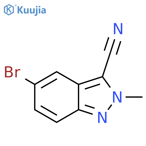 5-Bromo-2-methyl-2H-indazole-3-carbonitrile structure
