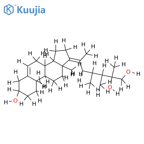 22-Deoxy,26-hydroxy:-23-Methylergosta-5,17(20)-diene-3,22,25-triol structure