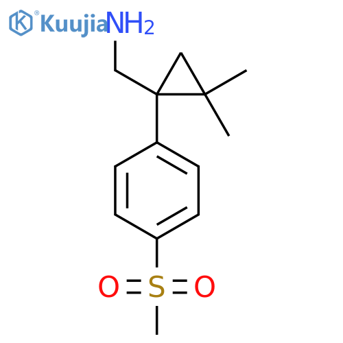 1-(4-methanesulfonylphenyl)-2,2-dimethylcyclopropylmethanamine structure