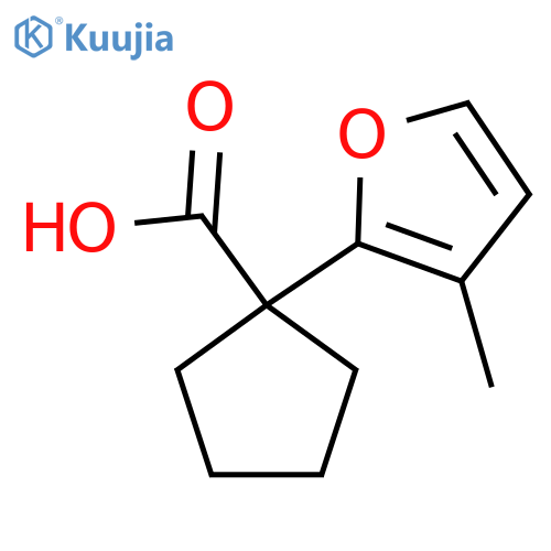 1-(3-methylfuran-2-yl)cyclopentane-1-carboxylic acid structure