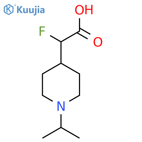 2-Fluoro-2-[1-(propan-2-yl)piperidin-4-yl]acetic acid structure