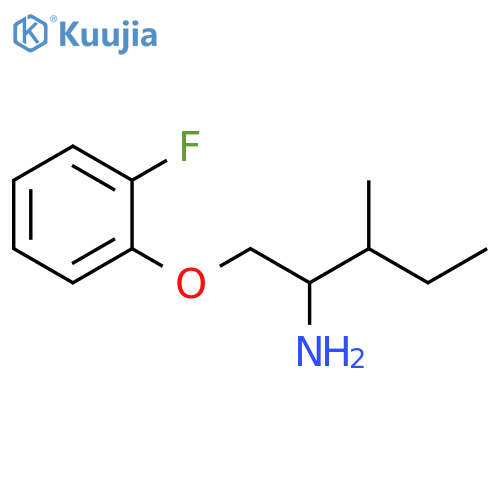 2-Pentanamine, 1-(2-fluorophenoxy)-3-methyl- structure