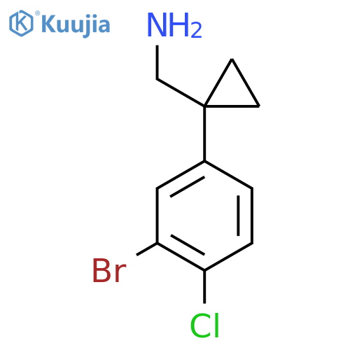 1-(3-bromo-4-chlorophenyl)cyclopropylmethanamine structure