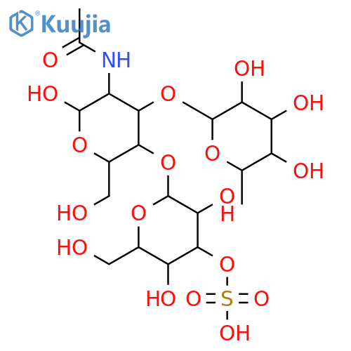 b-D-Glucopyranose, O-6-deoxy-a-L-galactopyranosyl-(1&reg;3)-O-[3-O-sulfo-b-D-galactopyranosyl-(1&reg;4)]-2-(acetylamino)-2-deoxy- structure