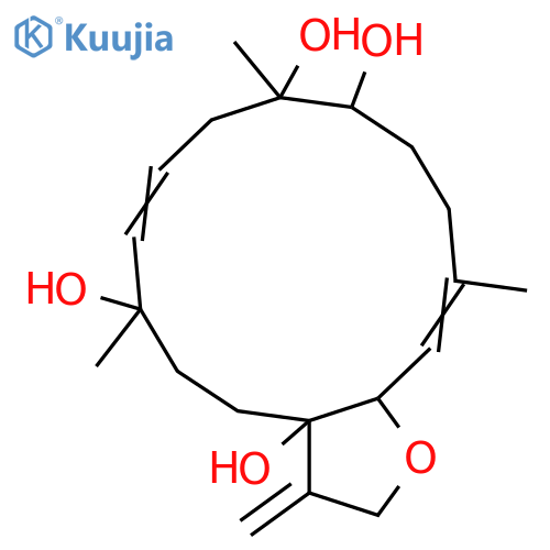 2,16-Epoxy-3,10,15(17)-cembratriene-1,7,8,12-tetrol; (1R*,2S*,3E,7R*,8S*,10E,12R*)-form structure