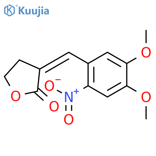 2(3H)-Furanone,3-[(4,5-dimethoxy-2-nitrophenyl)methylene]dihydro- structure