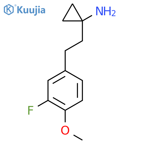 1-2-(3-fluoro-4-methoxyphenyl)ethylcyclopropan-1-amine structure